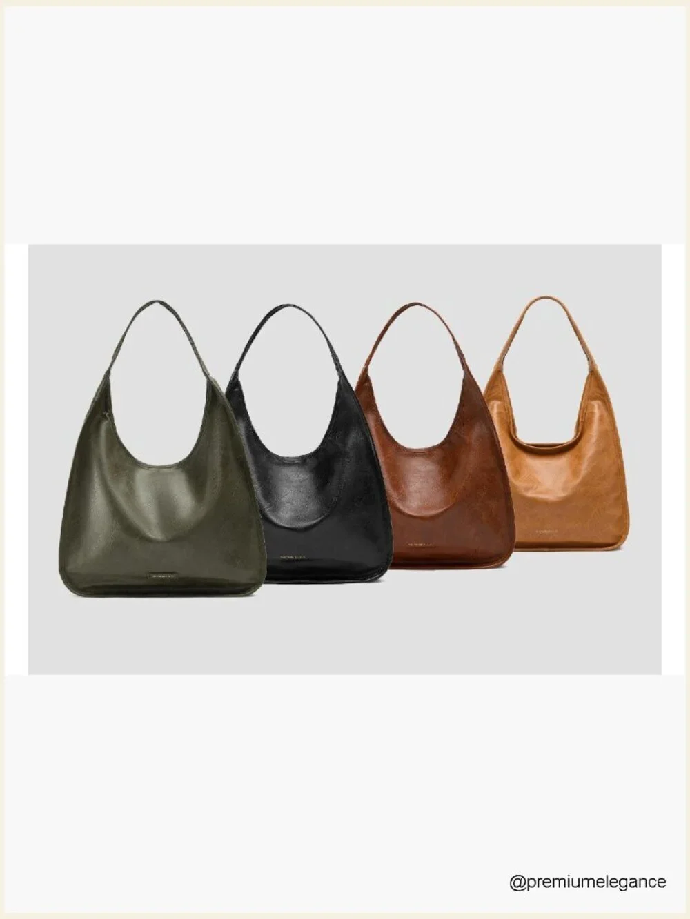 PU Leather Hobo Purse, Shoulder Bag Tote Handbag for Work Travel, Large